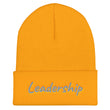 Leadership In Silver Embroidery on Cuffed Beanie