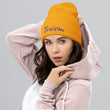 Truism In Amethyst Embroidery on Cuffed Beanie