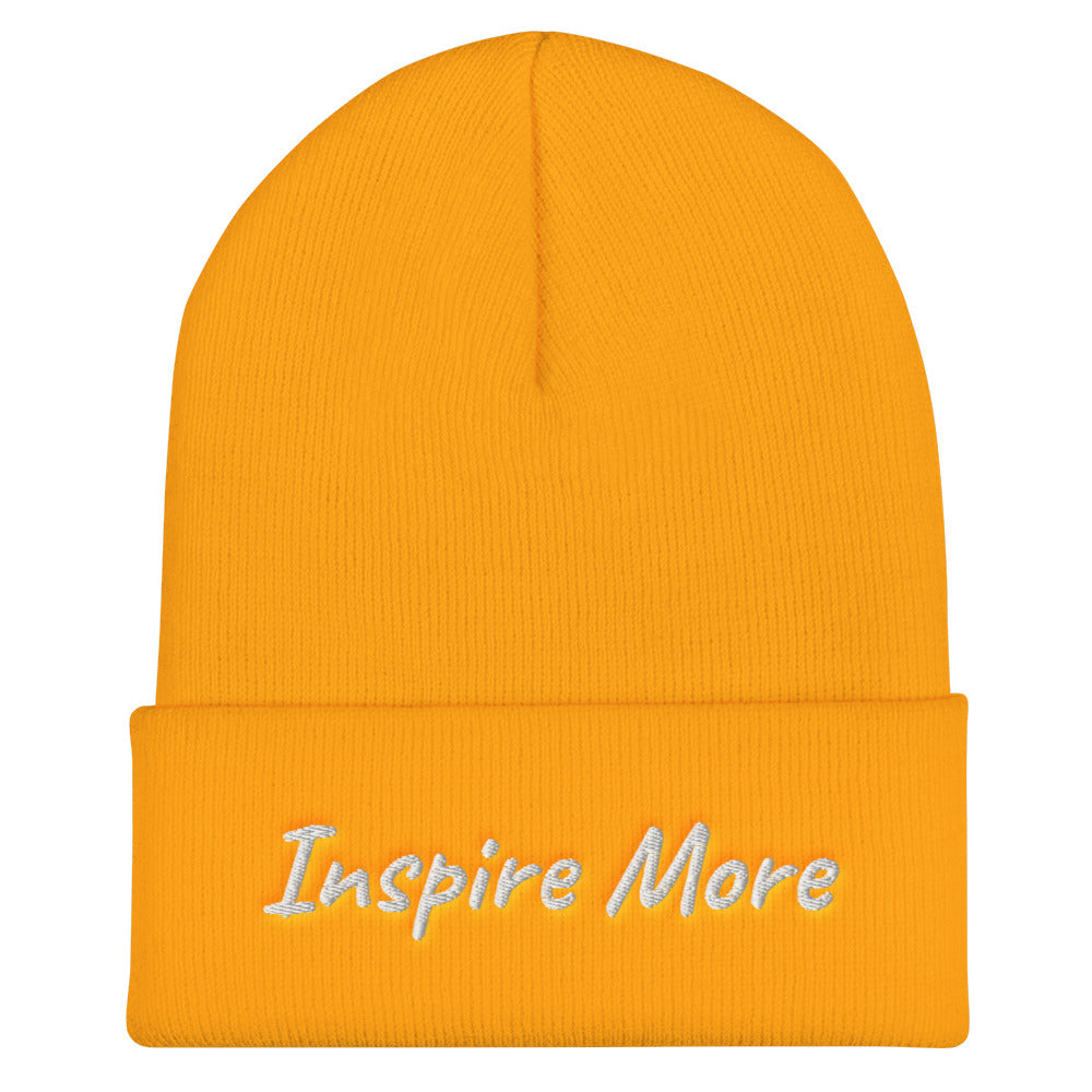 Inspire More In Diamond Embroidery on Cuffed Beanie