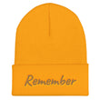 Remember In Celluloid Embroidery on Cuffed Beanie