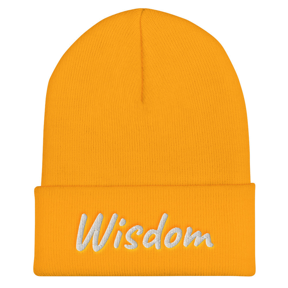 Wisdom In Marble Embroidery on Cuffed Beanie