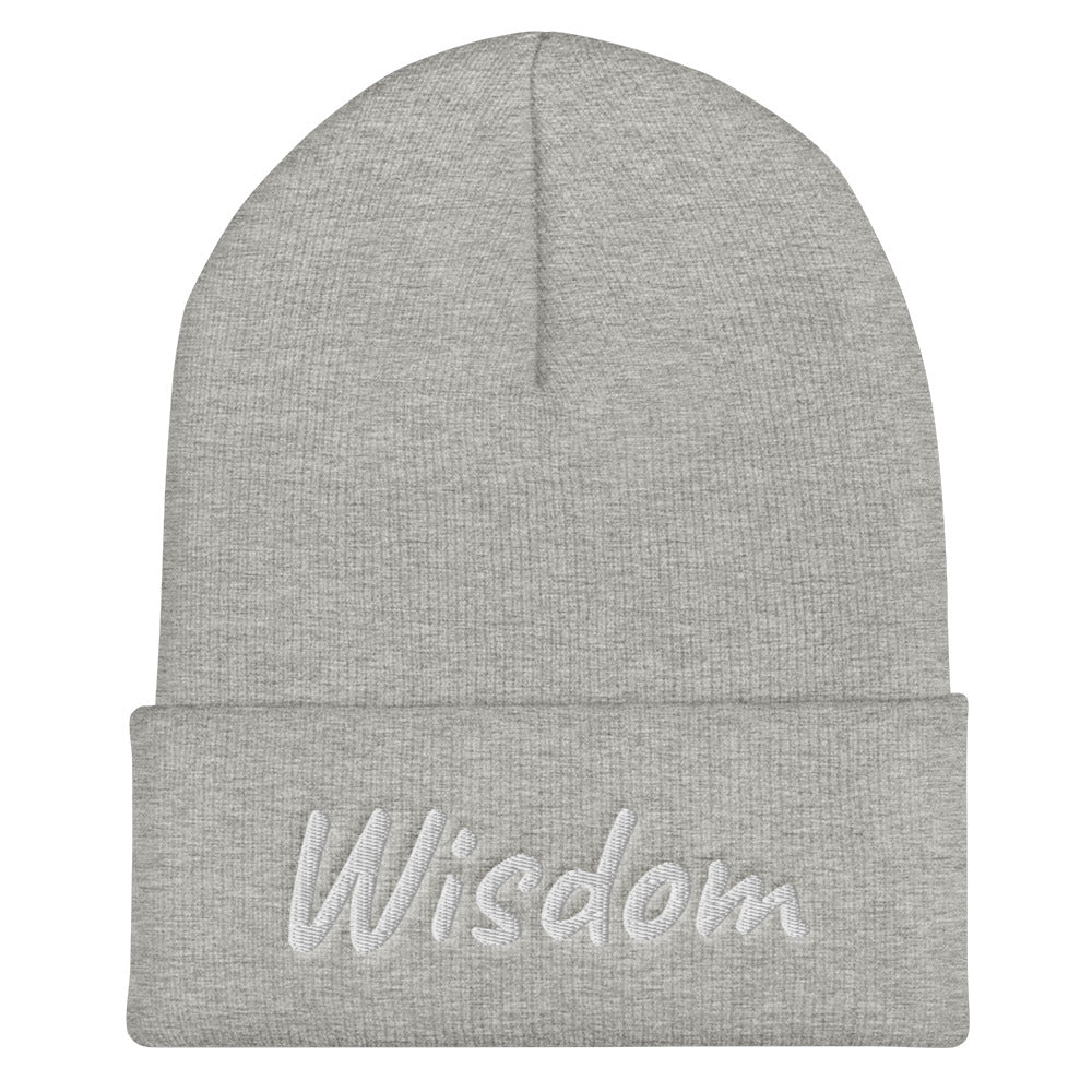 Wisdom In Marble Embroidery on Cuffed Beanie