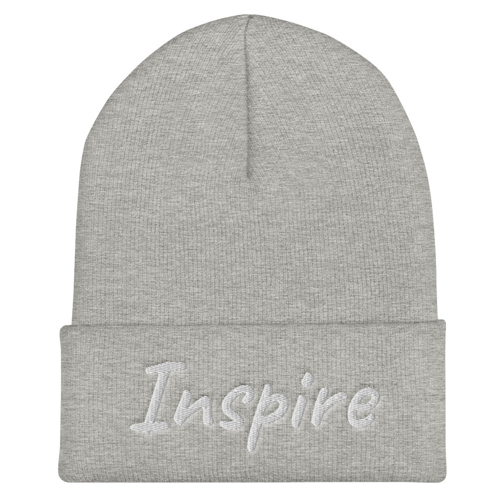 Inspire In Diamond Embroidery on Cuffed Beanie