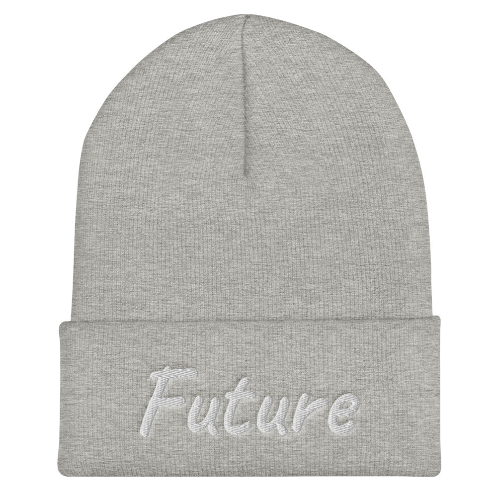 Future In Pearl Embroidery on Cuffed Beanie