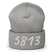 5813 In Pearl Embroidery on Cuffed Beanie