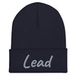 Lead In Silver Embroidery on Cuffed Beanie