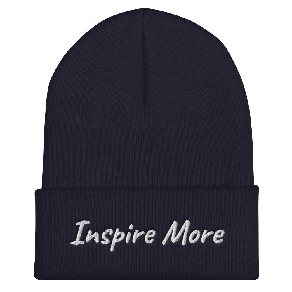 Inspire More In Diamond Embroidery on Cuffed Beanie