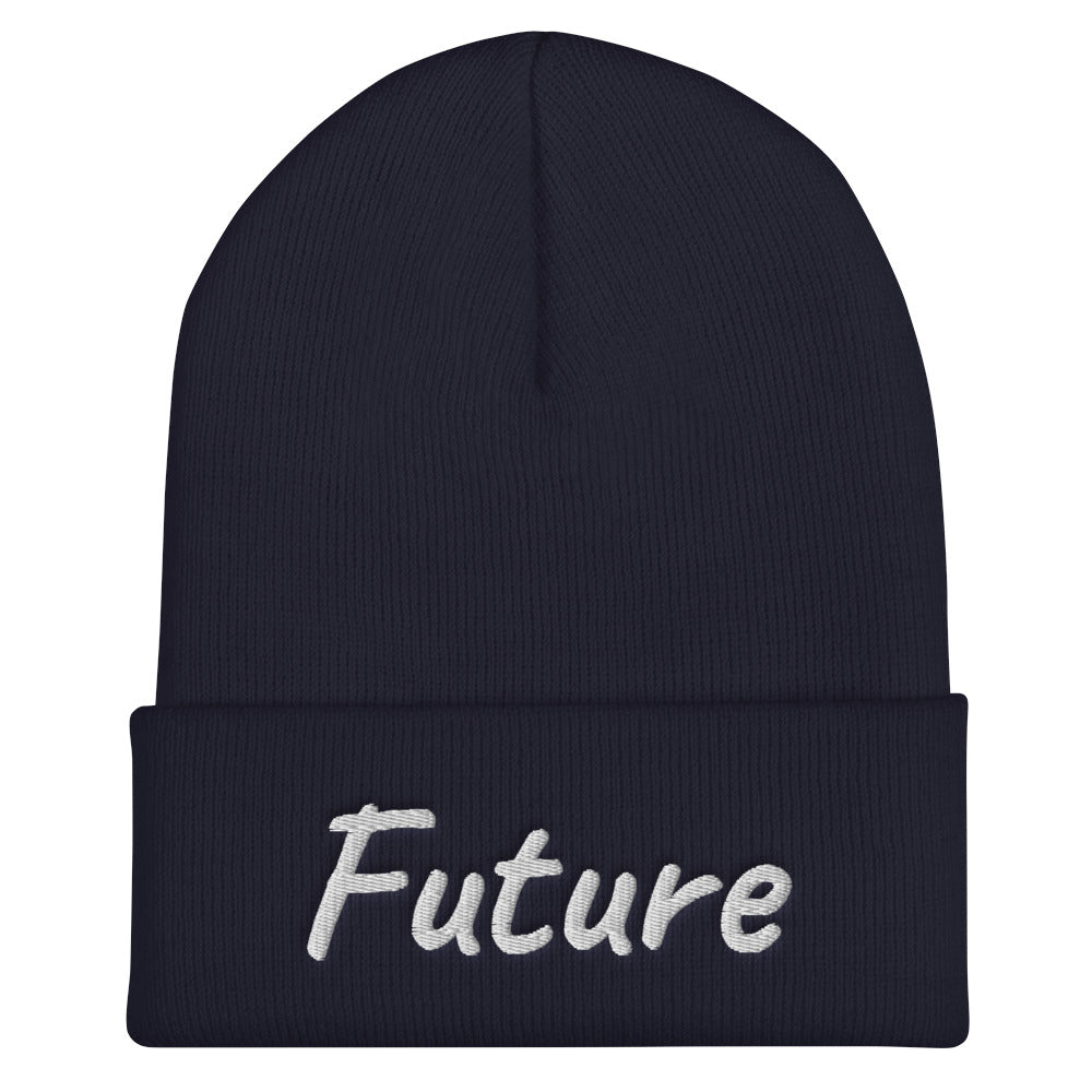 Future In Pearl Embroidery on Cuffed Beanie