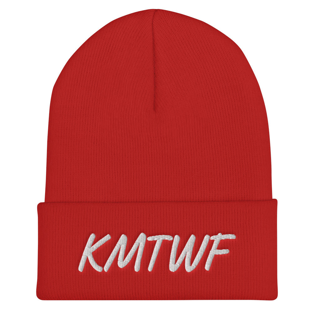 KMTWF In Pearl Embroidery on Cuffed Beanie