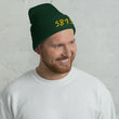 5813 In Gold Embroidery on Cuffed Beanie