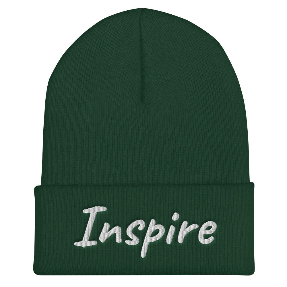 Inspire In Diamond Embroidery on Cuffed Beanie