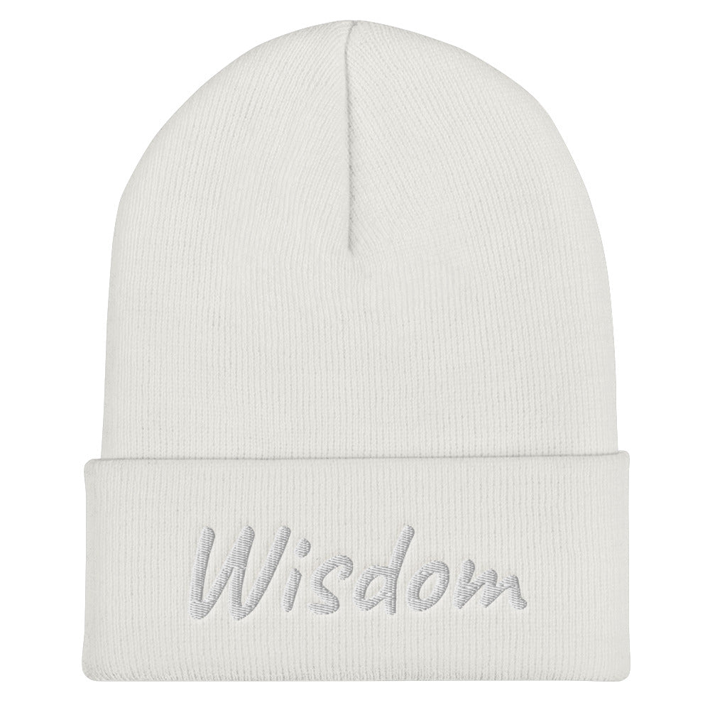 Wisdom In Marble Embroidery on Cuffed Beanie