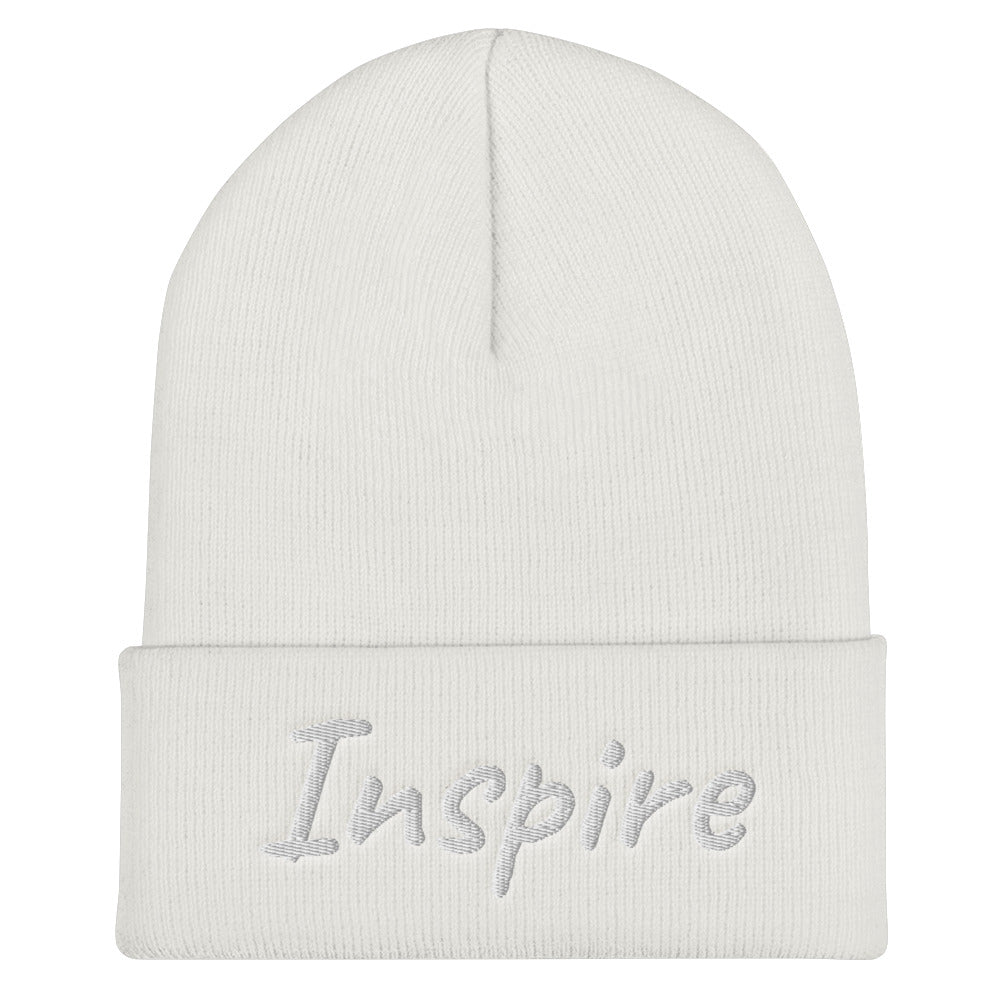 Inspire In Diamond Embroidery on Cuffed Beanie