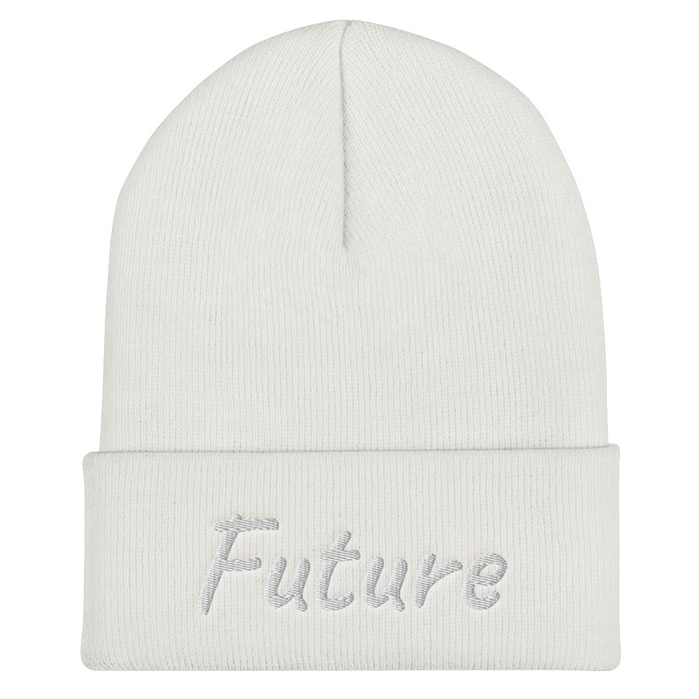 Future In Pearl Embroidery on Cuffed Beanie