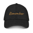 Remember In Celluloid Embroidery on Denim Hat