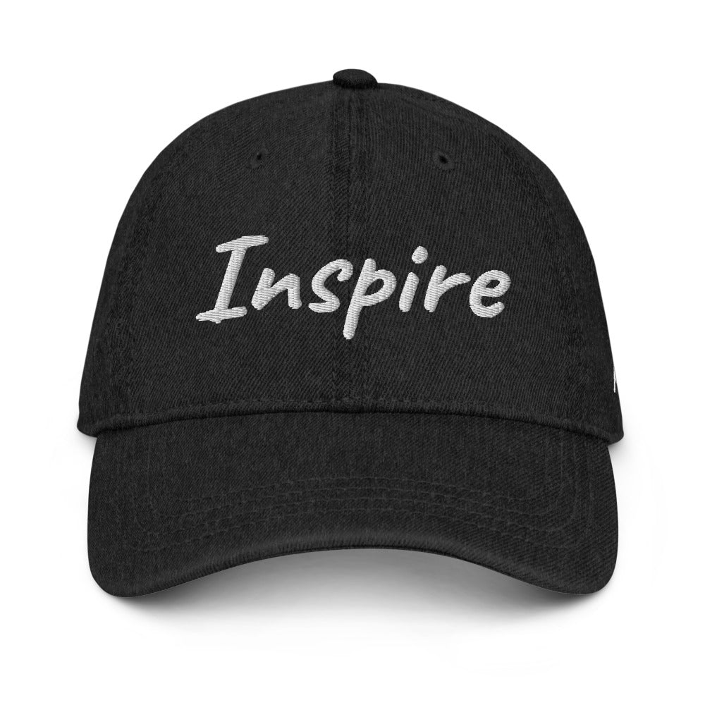 Inspire In Diamond Embroidery on Denim Hat