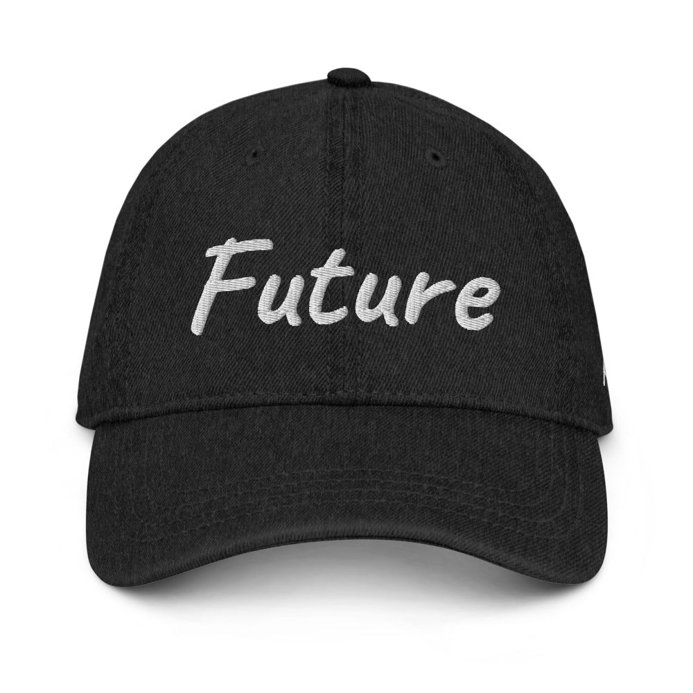 Future In Pearl Embroidery on Denim Hat