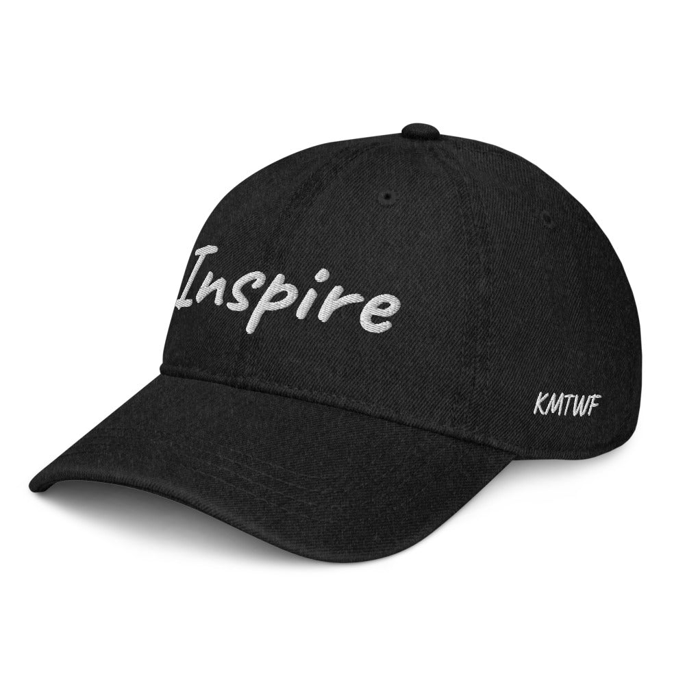 Inspire In Diamond Embroidery on Denim Hat