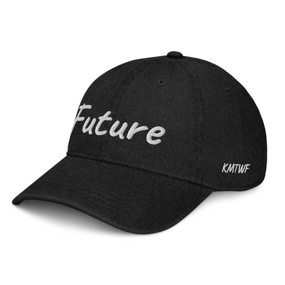 Future In Pearl Embroidery on Denim Hat