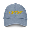 KMTWF In Gold Embroidery on Denim Hat