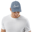 Best In Diamond Embroidery on Denim Hat