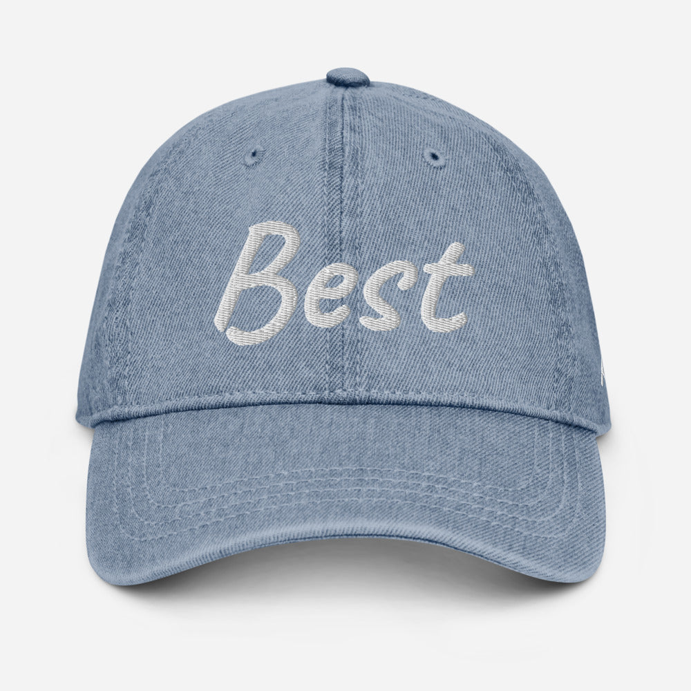 Best In Diamond Embroidery on Denim Hat