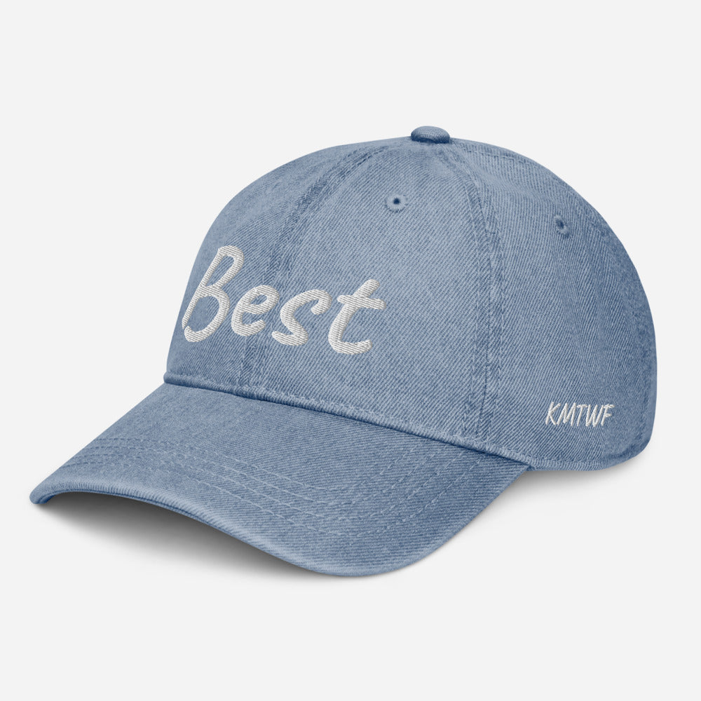 Best In Diamond Embroidery on Denim Hat