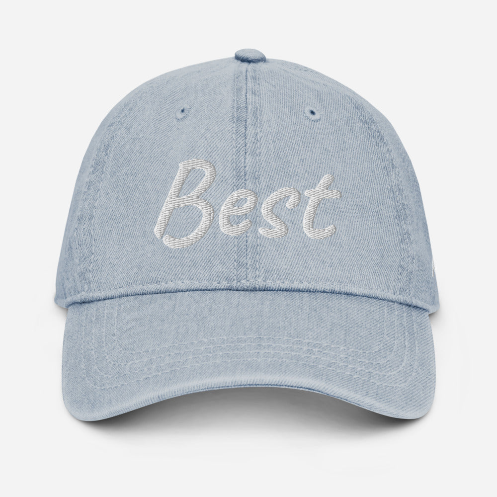 Best In Diamond Embroidery on Denim Hat