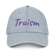 Truism In Amethyst Embroidery on Denim Hat