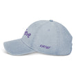 Believe In Amethyst Embroidery on Denim Hat