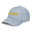 KMTWF In Gold Embroidery on Denim Hat