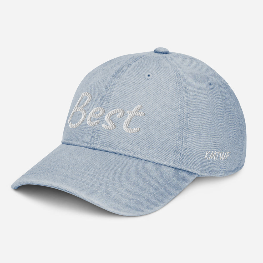 Best In Diamond Embroidery on Denim Hat