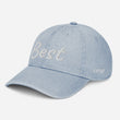 Best In Diamond Embroidery on Denim Hat