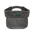 Joy In Emerald Embroidery on Denim Visor