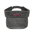 Love In Star Rose Quartz Embroidery on Denim Visor