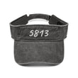 5813 In Pearl Embroidery on Denim Visor