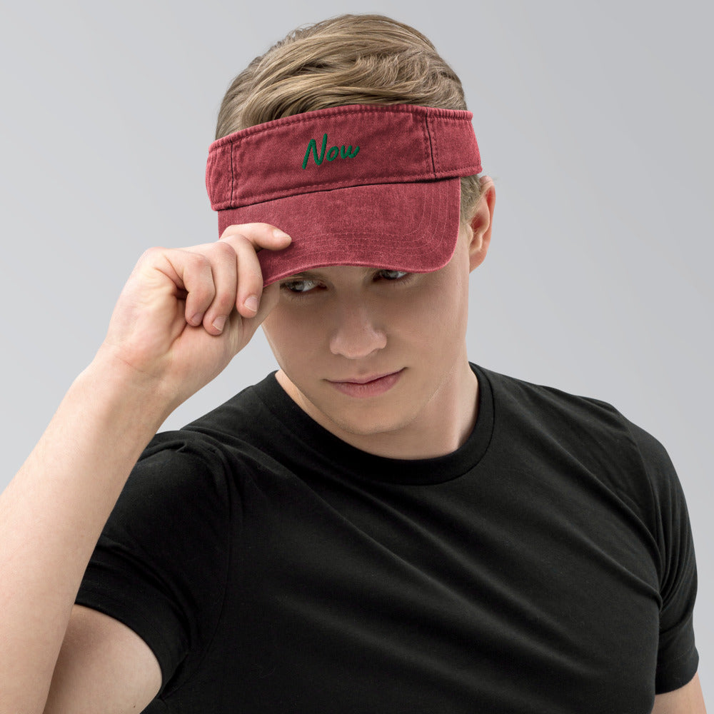 Now In Emerald Embroidery on Denim Visor