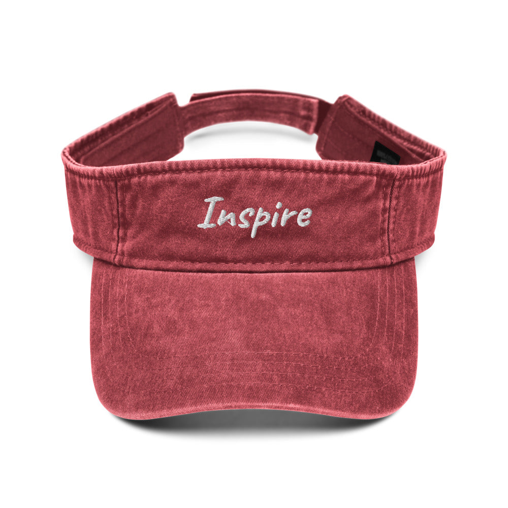 Inspire In Diamond Embroidery on Denim Visor