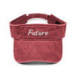 Future In Pearl Embroidery on Denim Visor