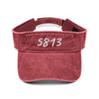 5813 In Pearl Embroidery on Denim Visor