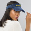 KMTWF In Gold Embroidery on Denim Visor