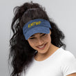 KMTWF In Gold Embroidery on Denim Visor