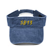 5813 In Gold Embroidery on Denim Visor