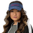 Motivation In Star Rose Quartz Embroidery on Denim Visor