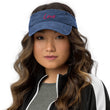 Love In Star Rose Quartz Embroidery on Denim Visor