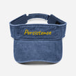 Persistence In Gold Embroidery on Denim Visor