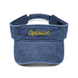 Optimist In Gold Embroidery on Denim Visor