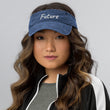 Future In Pearl Embroidery on Denim Visor