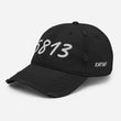 5813 In Pearl Embroidery on Distressed Dad Hat