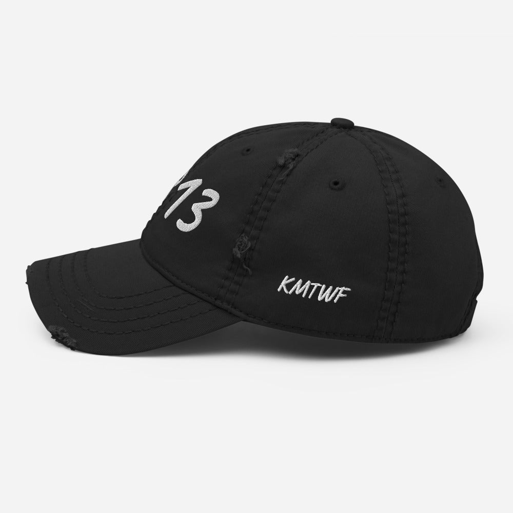 5813 In Pearl Embroidery on Distressed Dad Hat